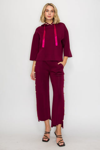 Francine French Scuba Pearl Hoodie - Dark Colors