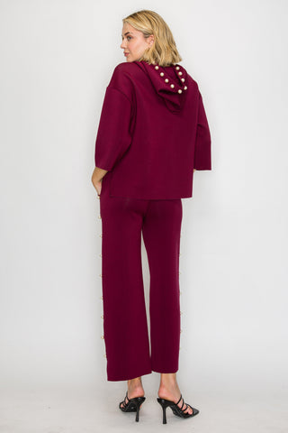 Francine French Scuba Pearl Hoodie - Dark Colors