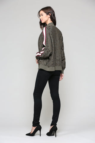 Whitlee Lace Bomber Jacket