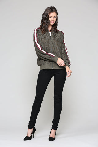 Whitlee Lace Bomber Jacket