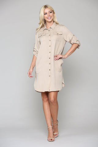 Taylor Tencel Shirt Tunic Dress