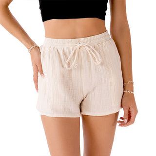 Cream Cotton Cabana Shorts