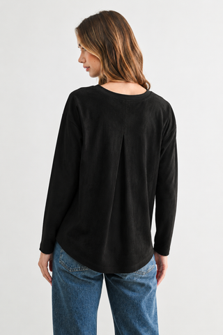 Andrea Stretch Suede Top