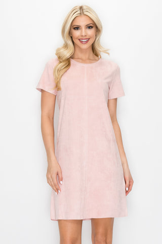 Audrey Suede Round Neck with Pockets