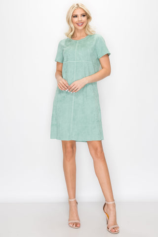 Audrey Suede Round Neck with NO Pockets