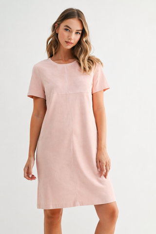 Audrey Suede Round Neck with Pockets