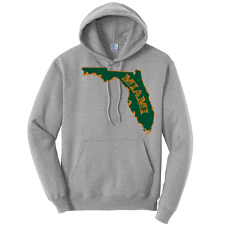 Miami Orange and Green Cotton Hoodie