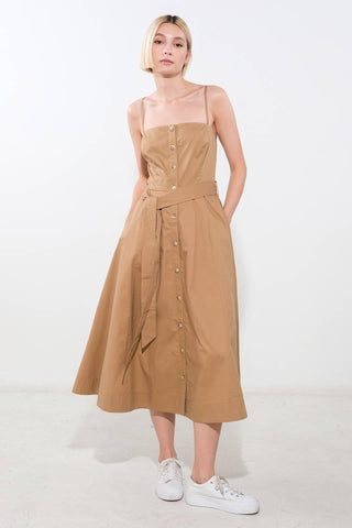 PROOF OF PERFECTION WOVEN MIDI DRESS