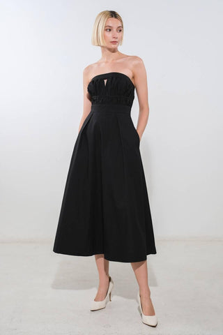 MYSTIC MUSE WOVEN MIDI DRESS