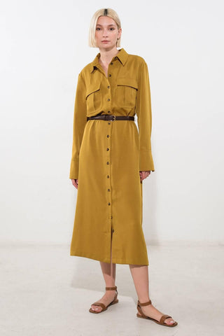 STATE OF BLISS WOVEN MIDI DRESS