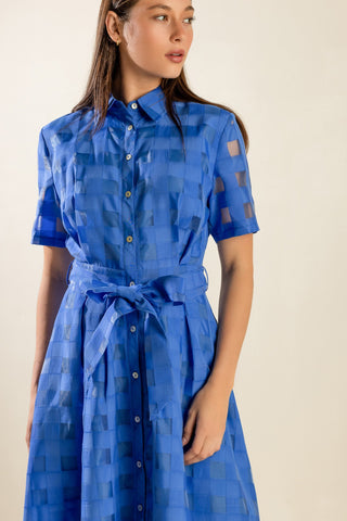 MY LOVE LANGUAGE WOVEN MIDI DRESS