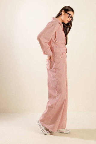 HONESTLY LOVE YOU TWILL CROP JACKET