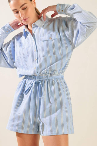 HOLD ME CLOSE WOVEN ROMPER