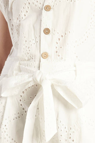 KNOW BETTER WOVEN EYELET JUMPSUIT