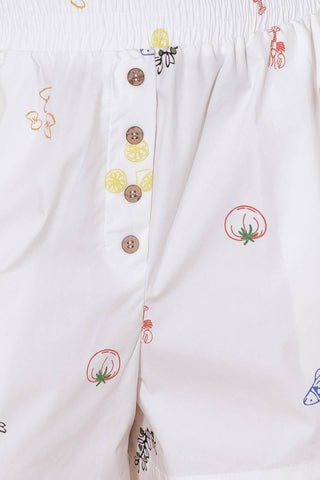 AFTER HOURS WHITE WOVEN SHORTS