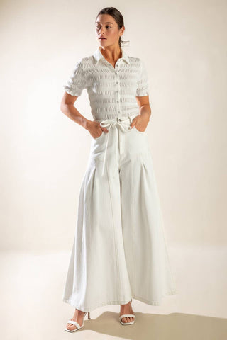 EVERY SUNDAY WHITE WOVEN PANTS