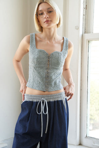 THROUGH THE LOOKING WOVEN TOP