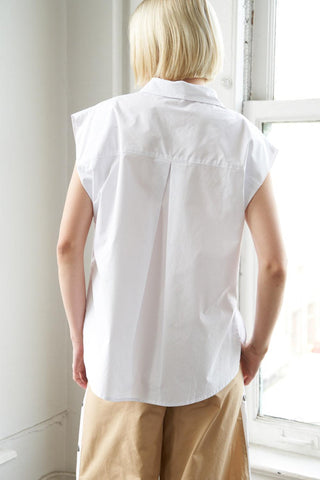 MUCH TO CELEBRATE POPLIN TOP