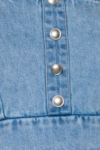 EVER SO SWEET LIGHT INDIGO DENIM TOP