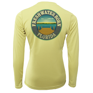 USF Green and Gold Freshwater Born Women's Long Sleeve UPF 50+ Dry-Fit Shirt