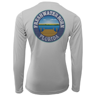 USF Green and Gold Freshwater Born Women's Long Sleeve UPF 50+ Dry-Fit Shirt
