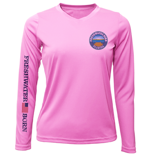 Florida Freshwater Born Largemouth Bass Women's Long Sleeve UPF 50+ Dry-Fit Shirt