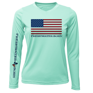 Texas USA Freshwater Born Women's Long Sleeve UPF 50+ Dry-Fit Shirt