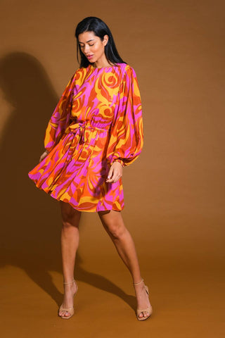 CROSS YOUR MIND WOVEN MINI DRESS
