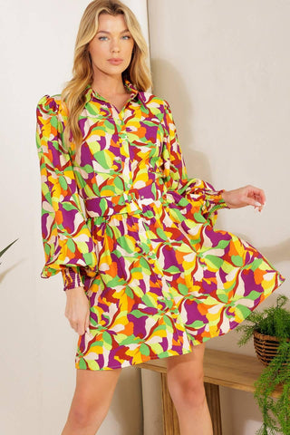 WORLD IS YOUR OYSTER WOVEN MINI DRESS