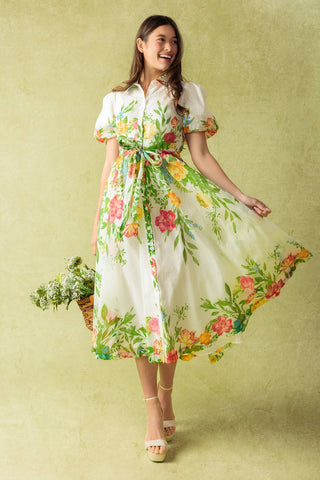 MUCH TO DO WOVEN MIDI DRESS