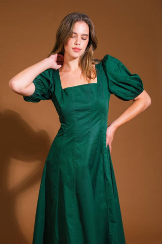 COLORS OF MY HEART WOVEN MIDI DRESS