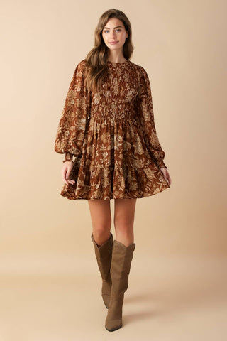 SWEET REMINISCENCE WOVEN MINI DRESS