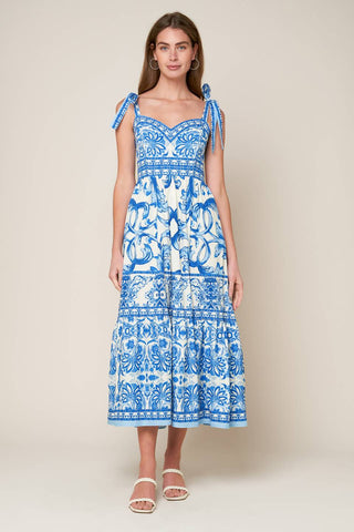 THE GARDEN'S SECRET WOVEN MIDI DRESS