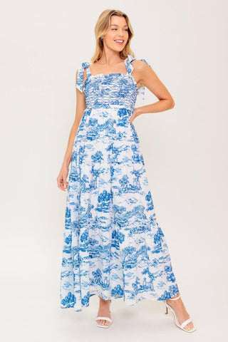 WHEN IN ROME WOVEN MIDI DRESS