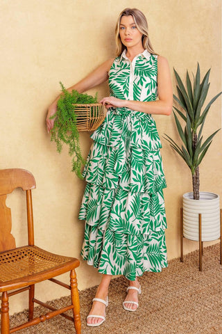 PARK AVENUE WOVEN WOVEN MIDI DRESS