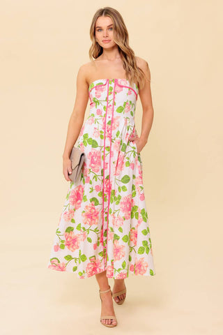 BETTER THAN EVER WOVEN MIDI DRESS