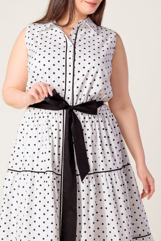 OUT OF REACH WOVEN MIDI DRESS