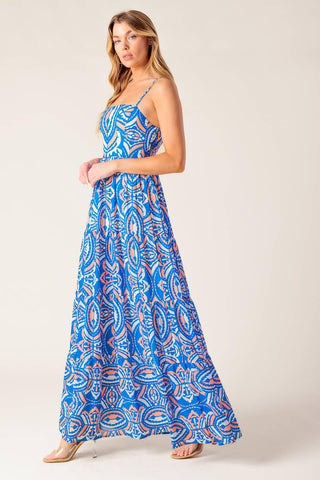 LAKESIDE PICNIC WOVEN MAXI DRESS
