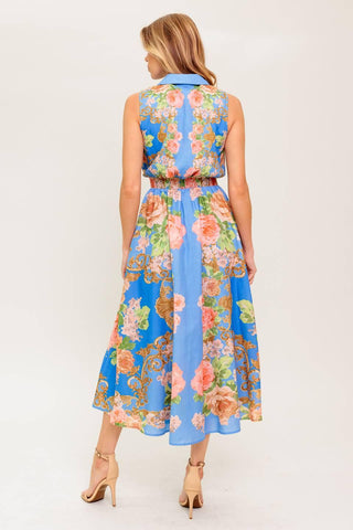 LOST IN A DREAM WOVEN MIDI DRESS