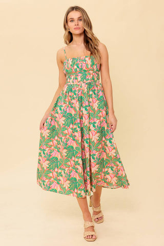 STORYTELLING WOVEN MIDI DRESS