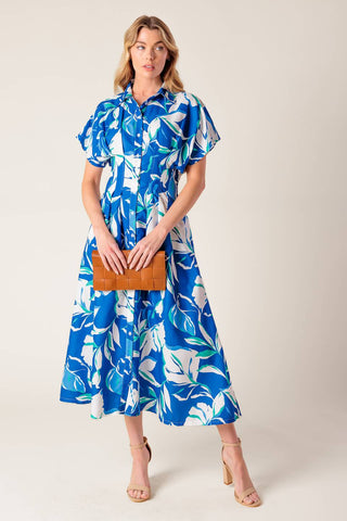 LOCAL ART SHOW WOVEN MIDI DRESS