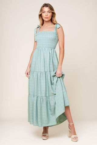HORIZONS AHEAD WOVEN MAXI DRESS