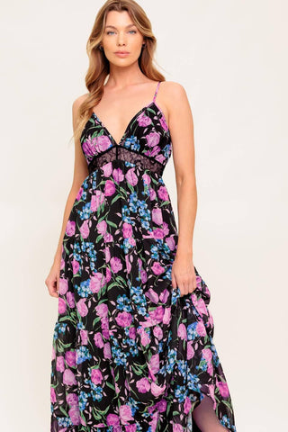 PURE SUNSHINE BLACK WOVEN MAXI DRESS
