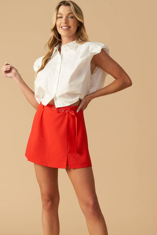 OFF TO TOMORROW WOVEN SKORT