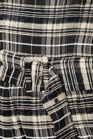 SAND DUNE WOVEN PLAID JUMPSUIT