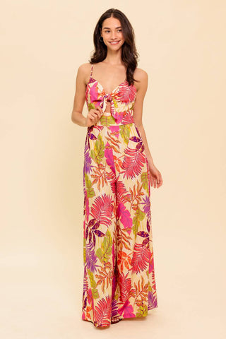 SAFE HAVEN PINK WOVEN JUMPSUIT