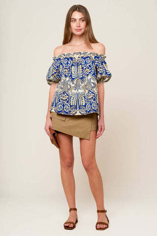 LET'S GO FOR DRINKS WOVEN SKORT