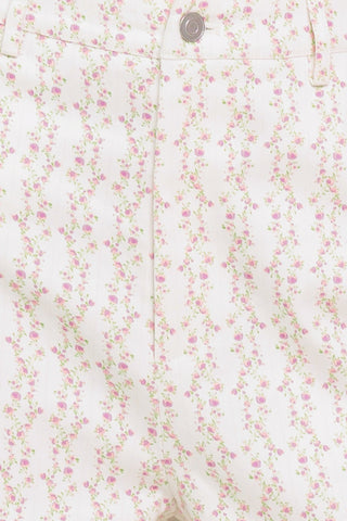 CITRUS FLOW IVORY WOVEN PANTS