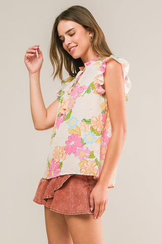 FEELING FABULOUS WOVEN TOP