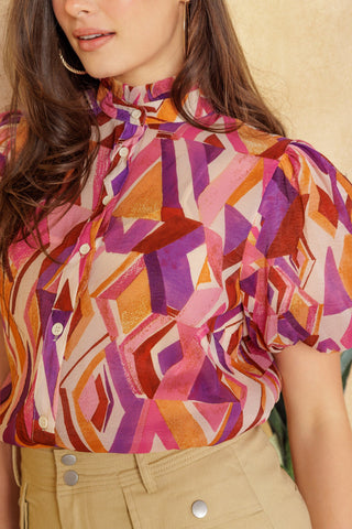 TRUE CHARM WOVEN TOP